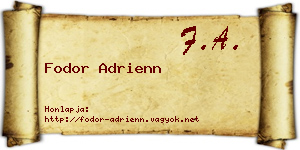Fodor Adrienn névjegykártya